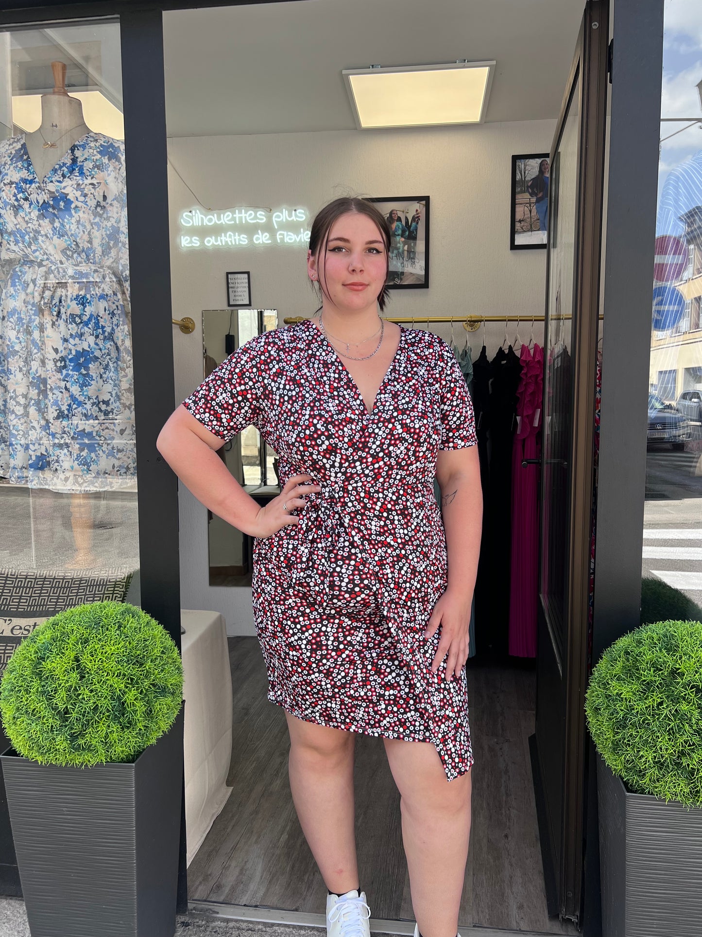 Robe imprimer rouge
