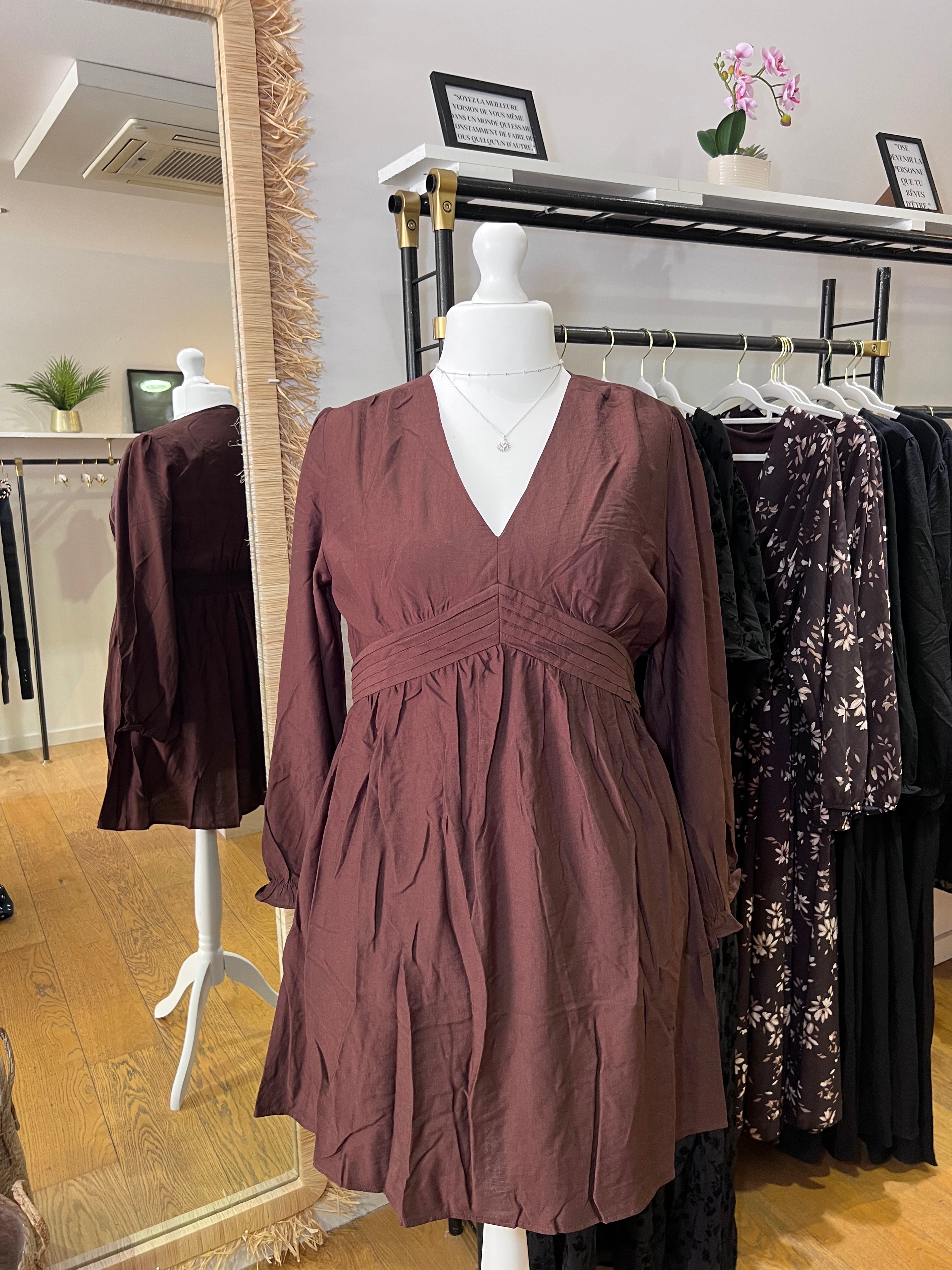 Robe marron uni