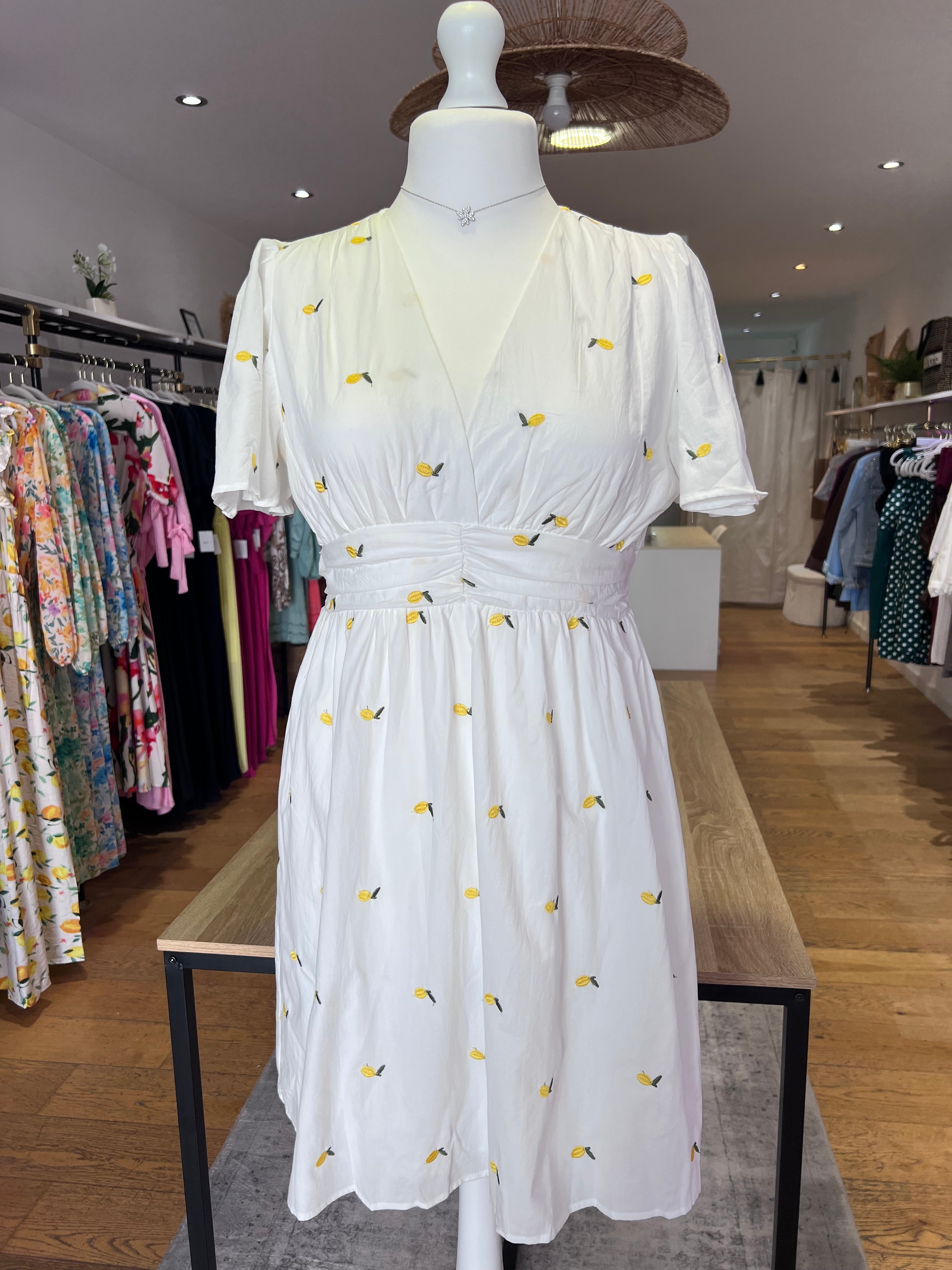 Robe courte citron