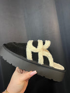 Mocassin noir et beige