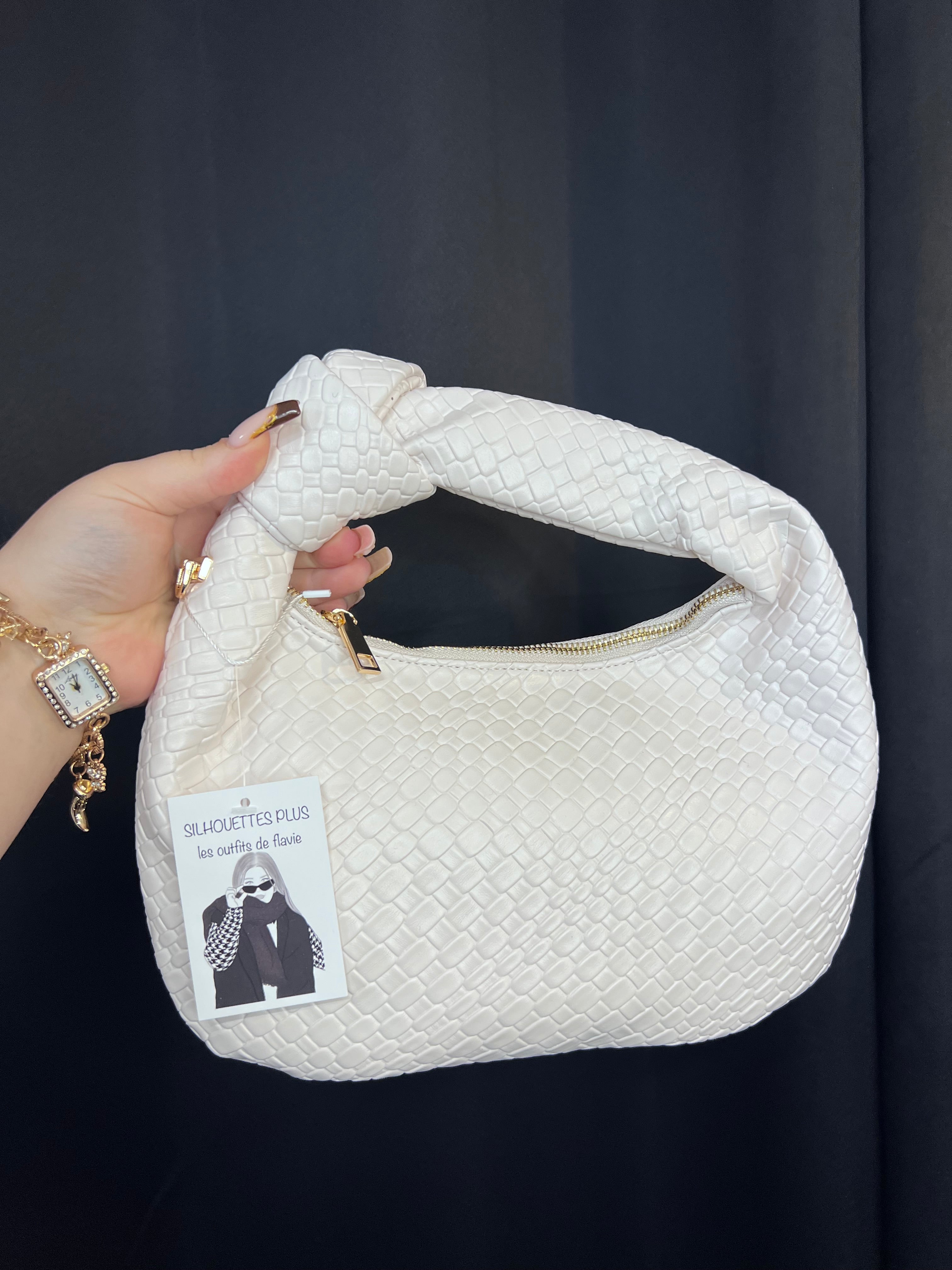 Sac blanc avec nœud