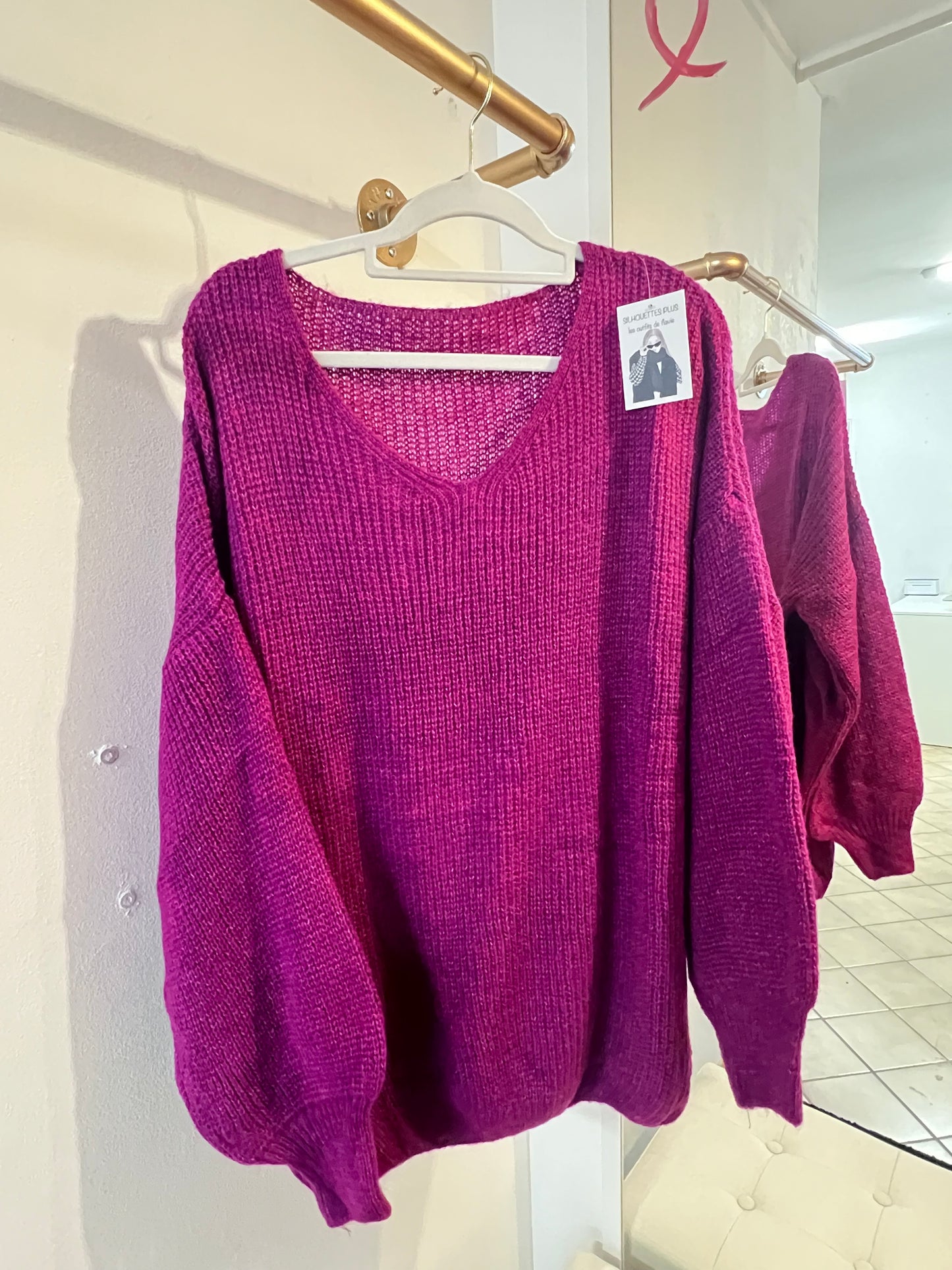 Pull unie fuchsia