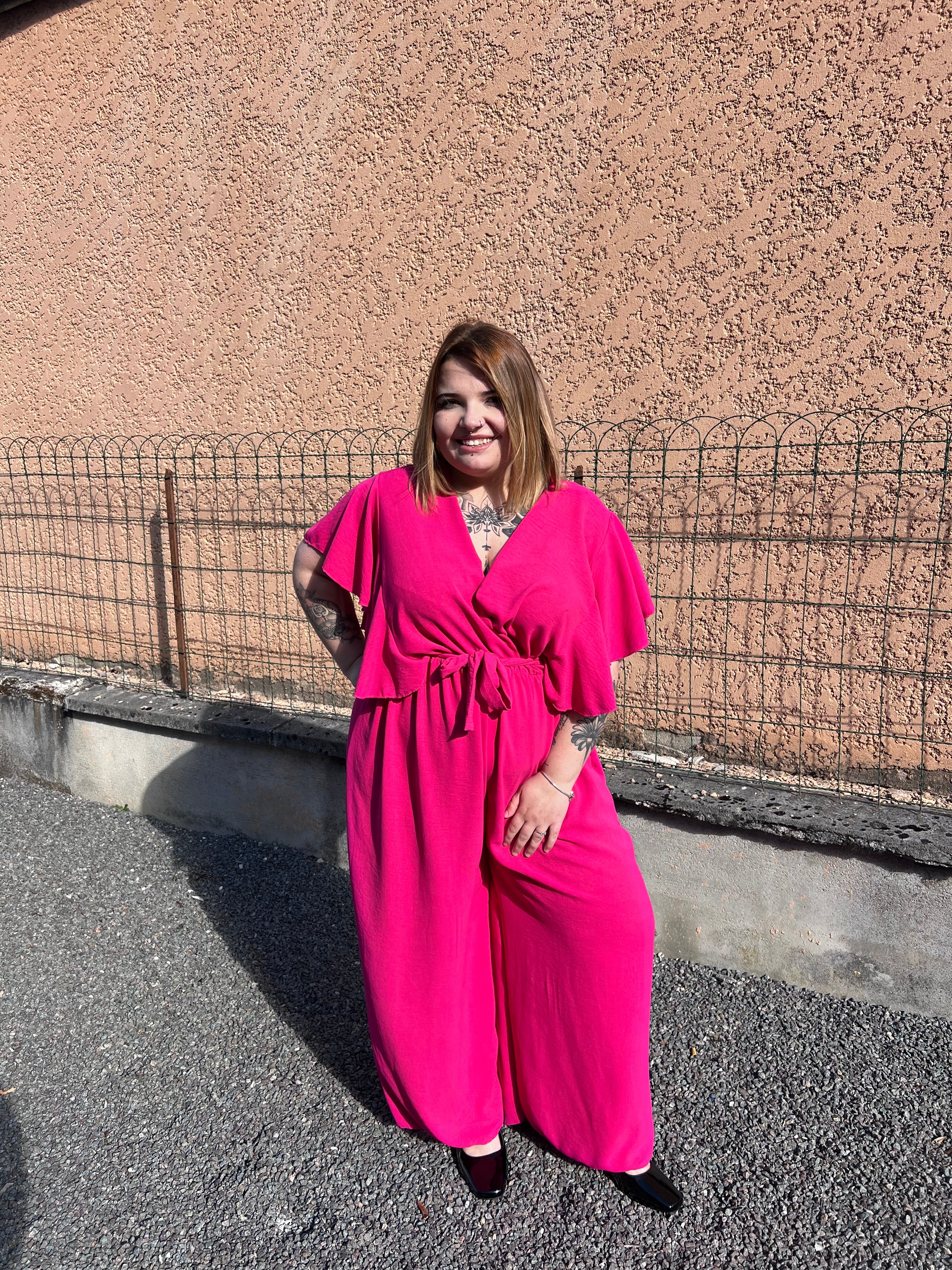 Combinaison rose fuchsia