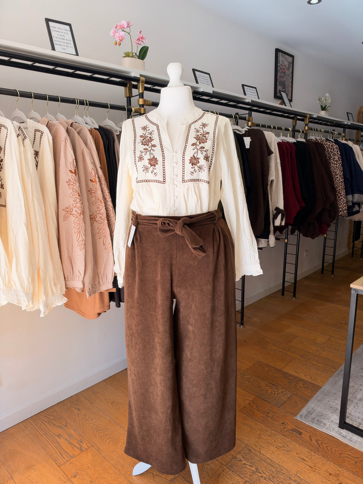 Pantalon velours marron