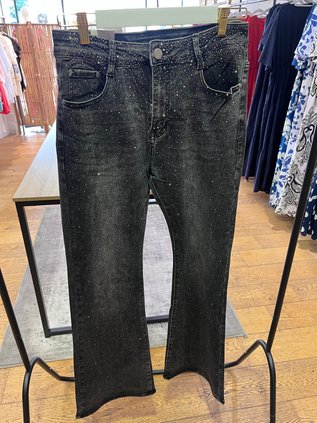 Jeans noir à paillettes