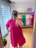 Robe chemise fushia