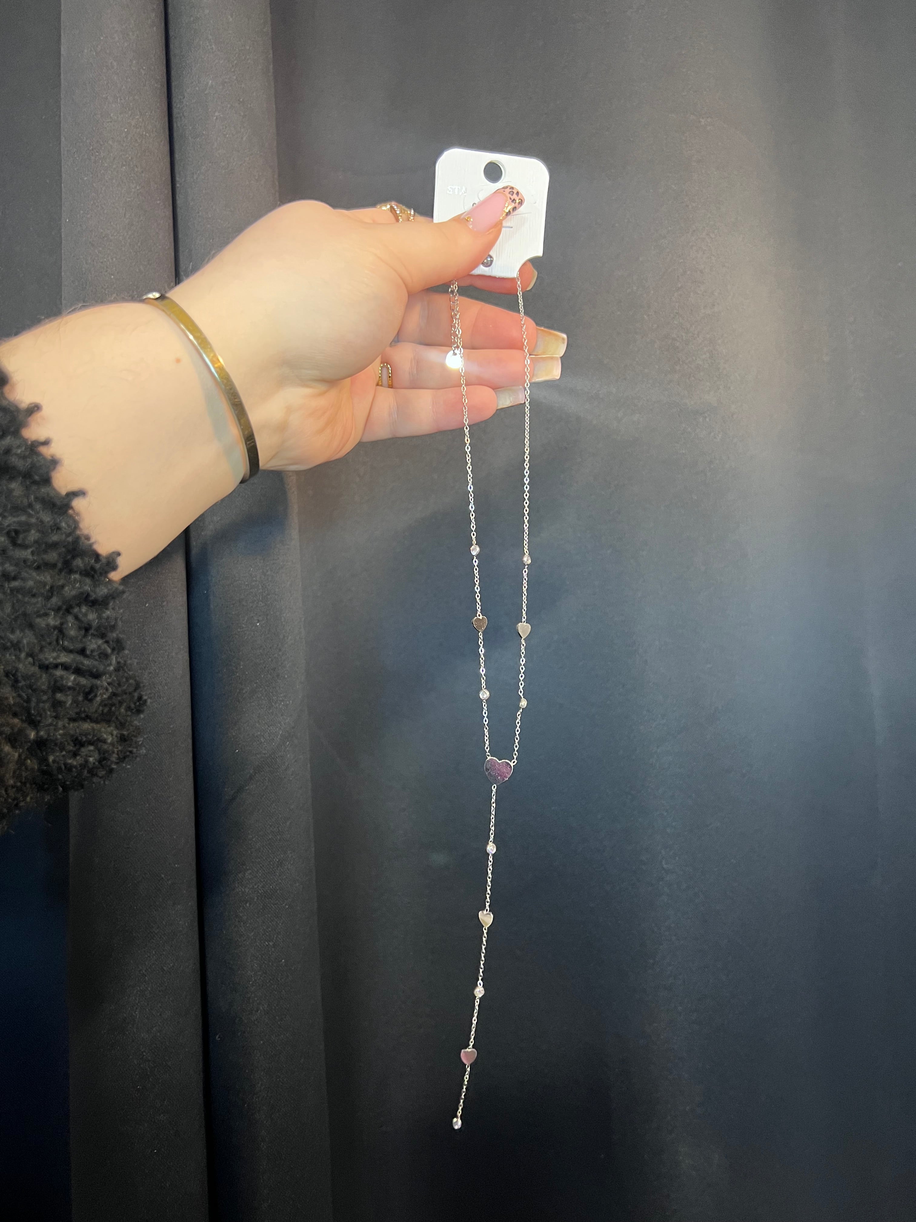 Collier cœur argentée