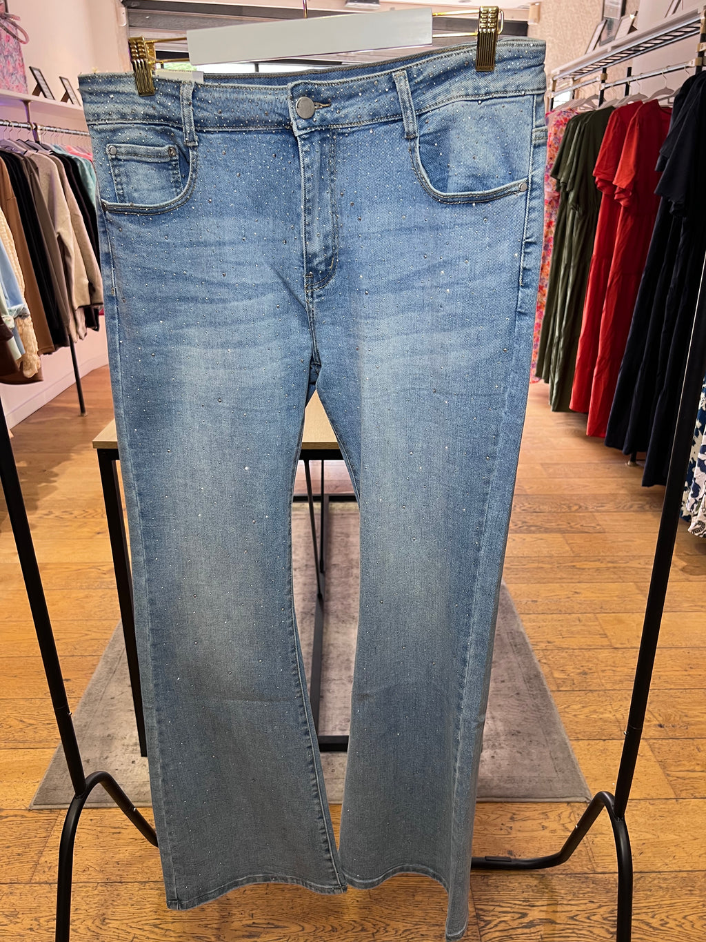 Jeans clair paillettes
