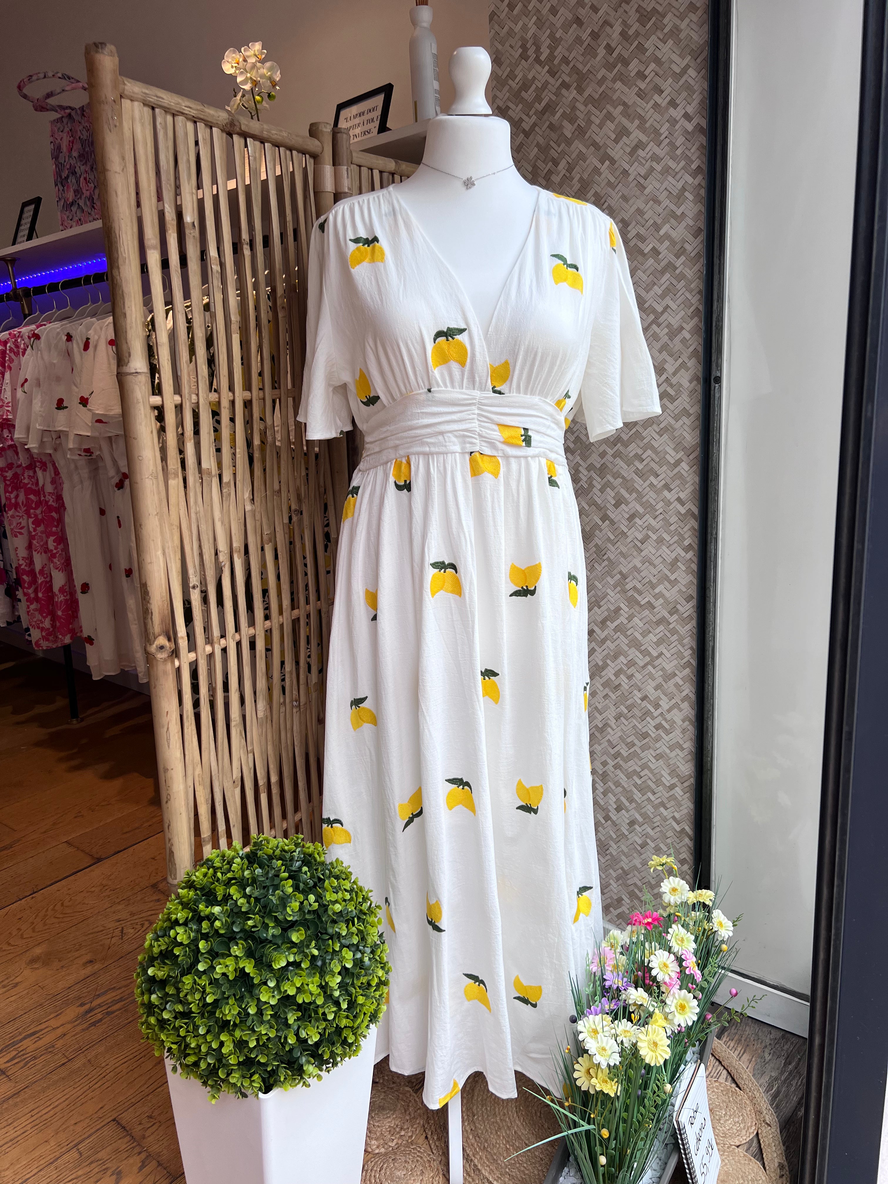 Robe longue citrons