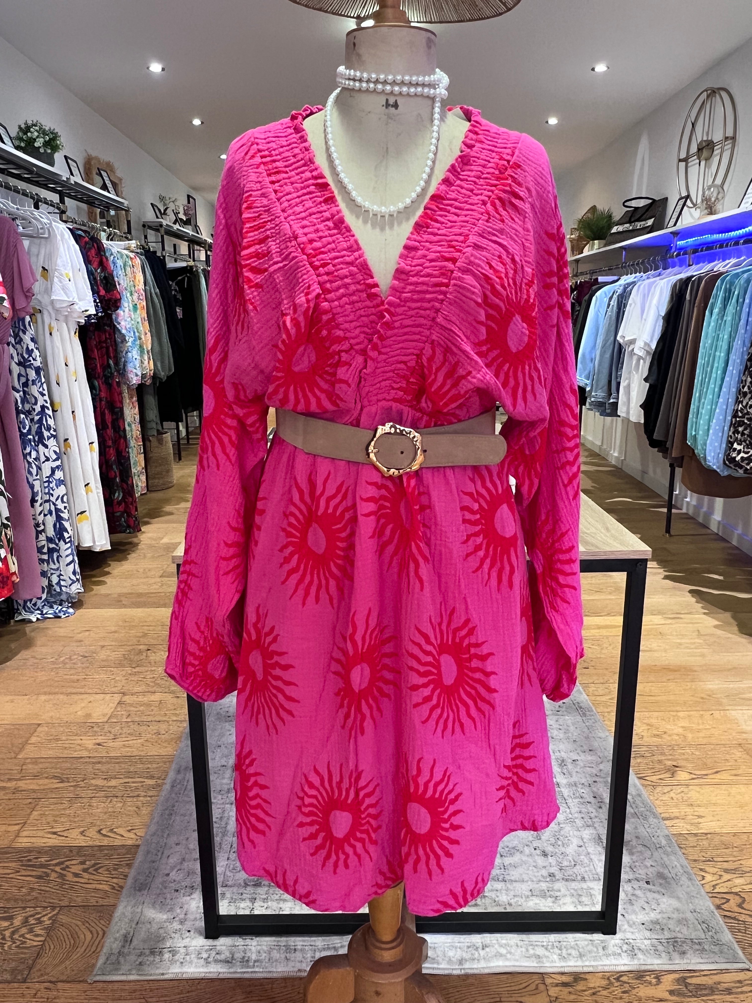 Robe rose soleil