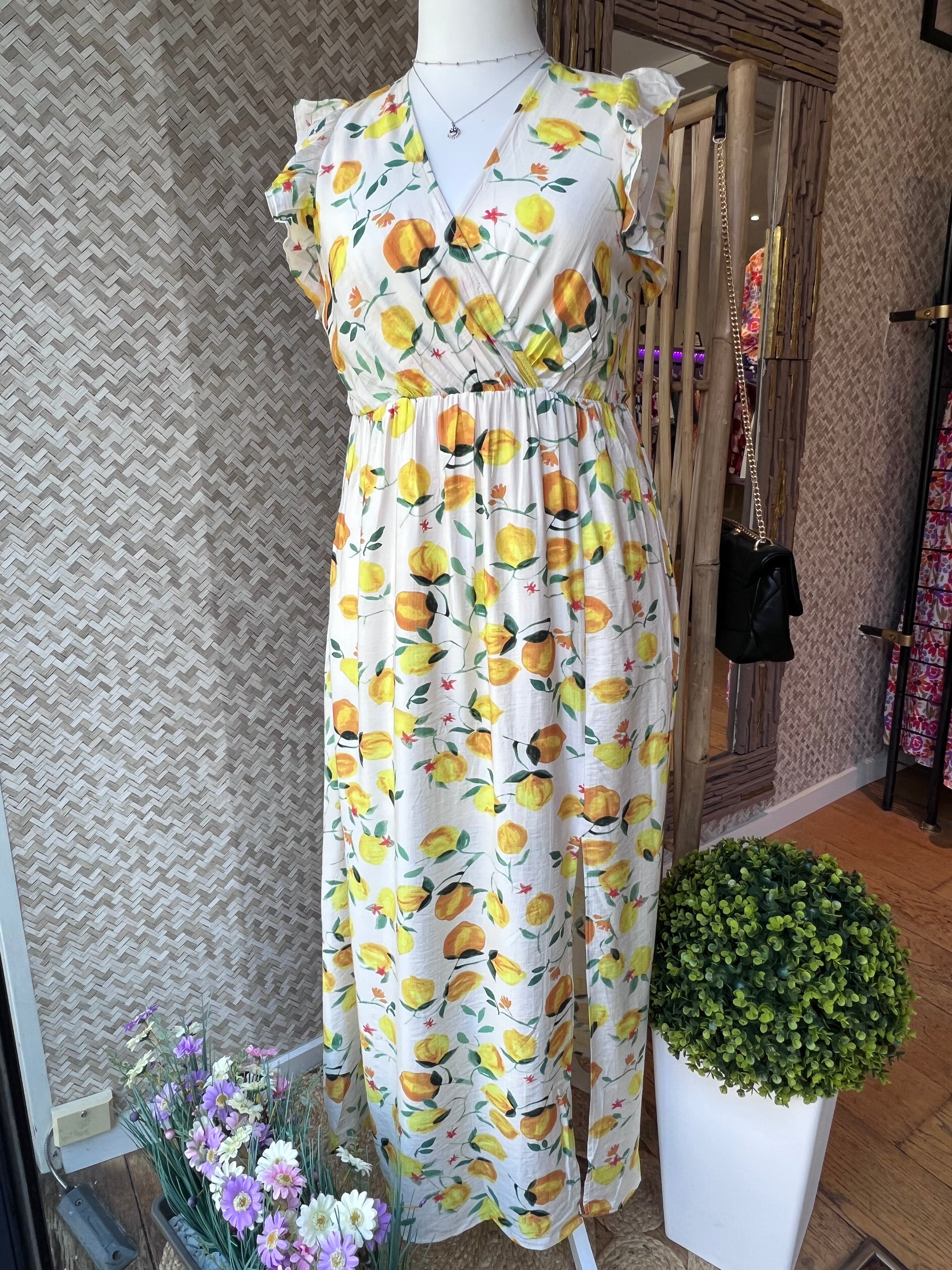 Robe longue citrons